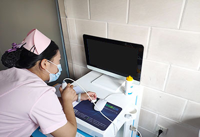 婴幼儿骨密度检测仪安装培训完毕